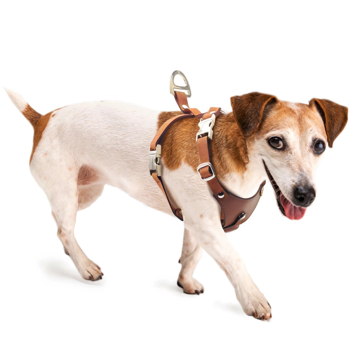 Brown Leather AirTag Harness